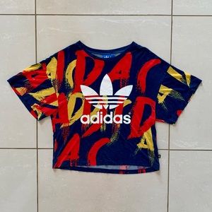 ADIDAS Loose Relaxed Printed T-Shirt | Size XS